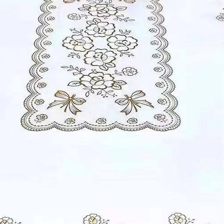 烫金桌布 欧式PVC长方形免洗餐桌台布 细节图2